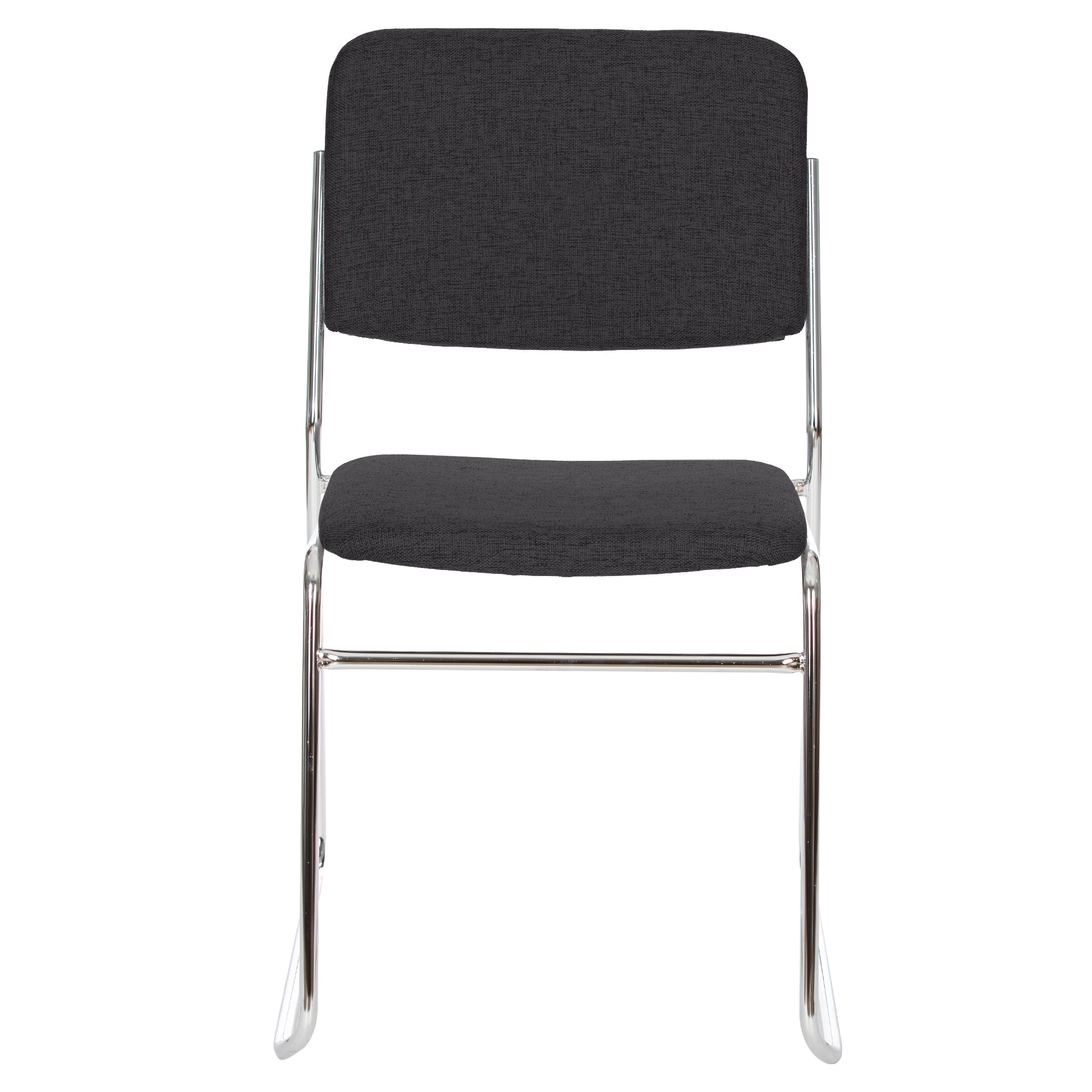 Hampden Furnishings Sandra Collection Padded Stack Chair, Black, Pack of 2