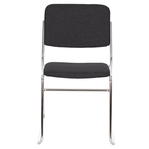Hampden Furnishings Sandra Collection Padded Stack Chair, Black, Pack of 2