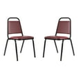 thumbnail image 1 of Hampden Furnishings Stella Collection Fabric Padded Stack Chair, Burgundy, Pack of 2, 1 of 8