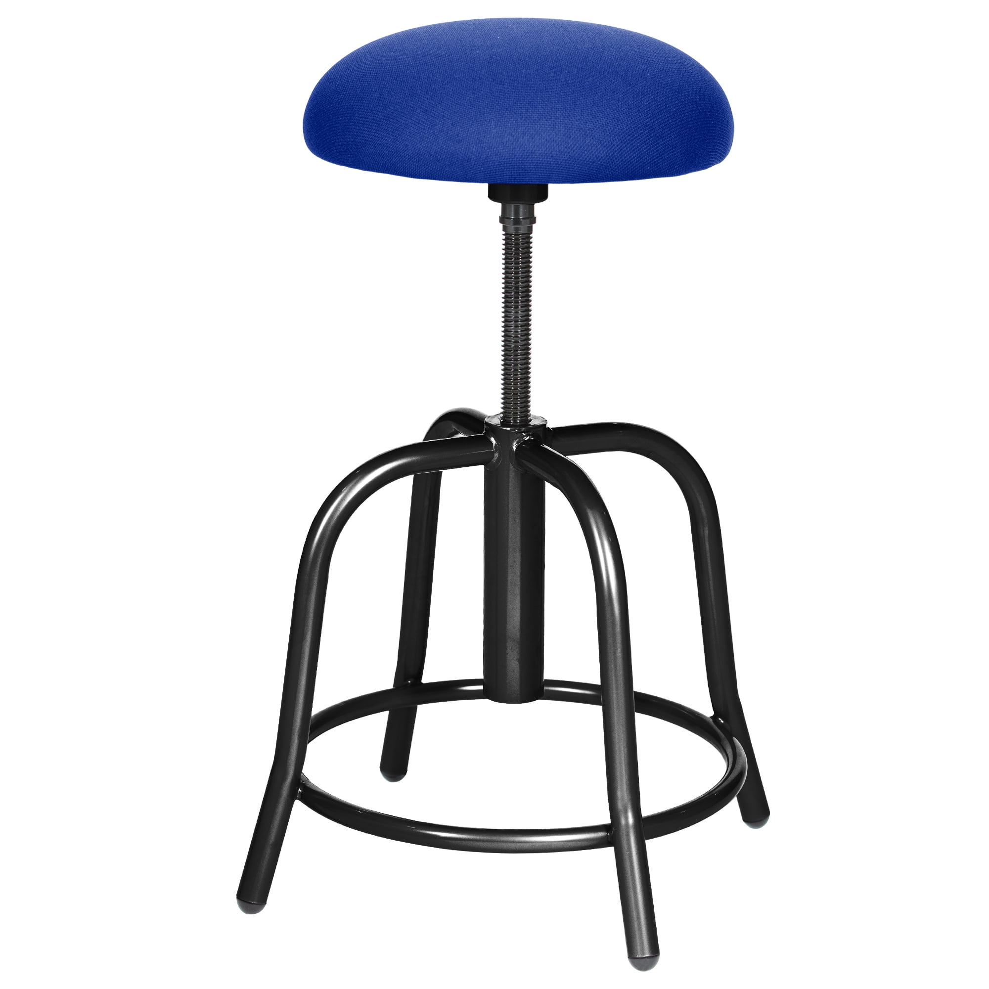 Hampden Furnishings Vince Collection Fabric Padded Swivel Art Stool, Black/Dark Blue, 19"-25"