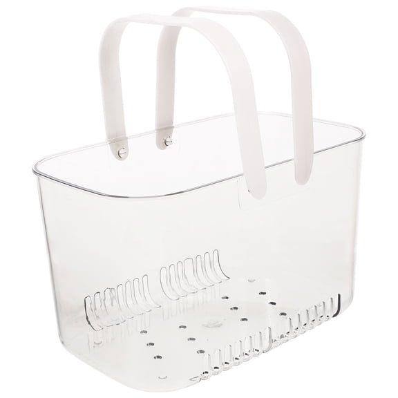FENGGUIQU Clear Plastic Fruit Storage Basket with Handle Ideal for Fruit Washing and Serving