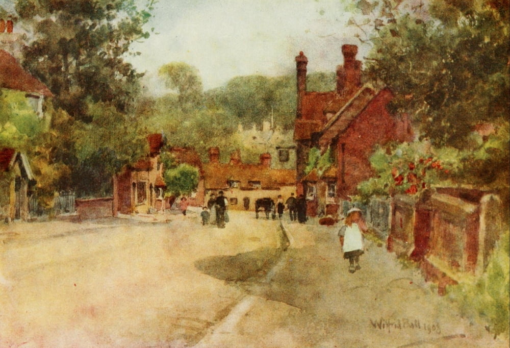 Hampshire 1913 Beaulieu Village Canvas Art - Wilfrid Ball (18 x 24)