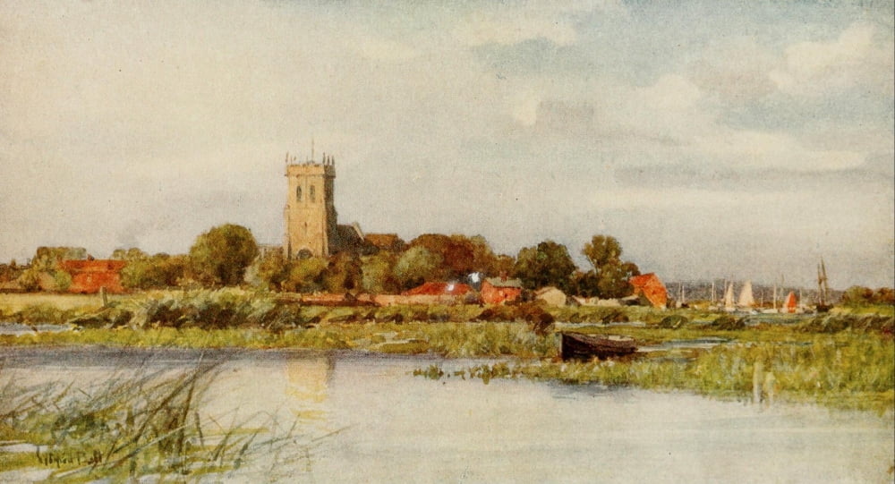 Hampshire 1913 Christchurch Canvas Art - Wilfrid Ball (24 x 36)