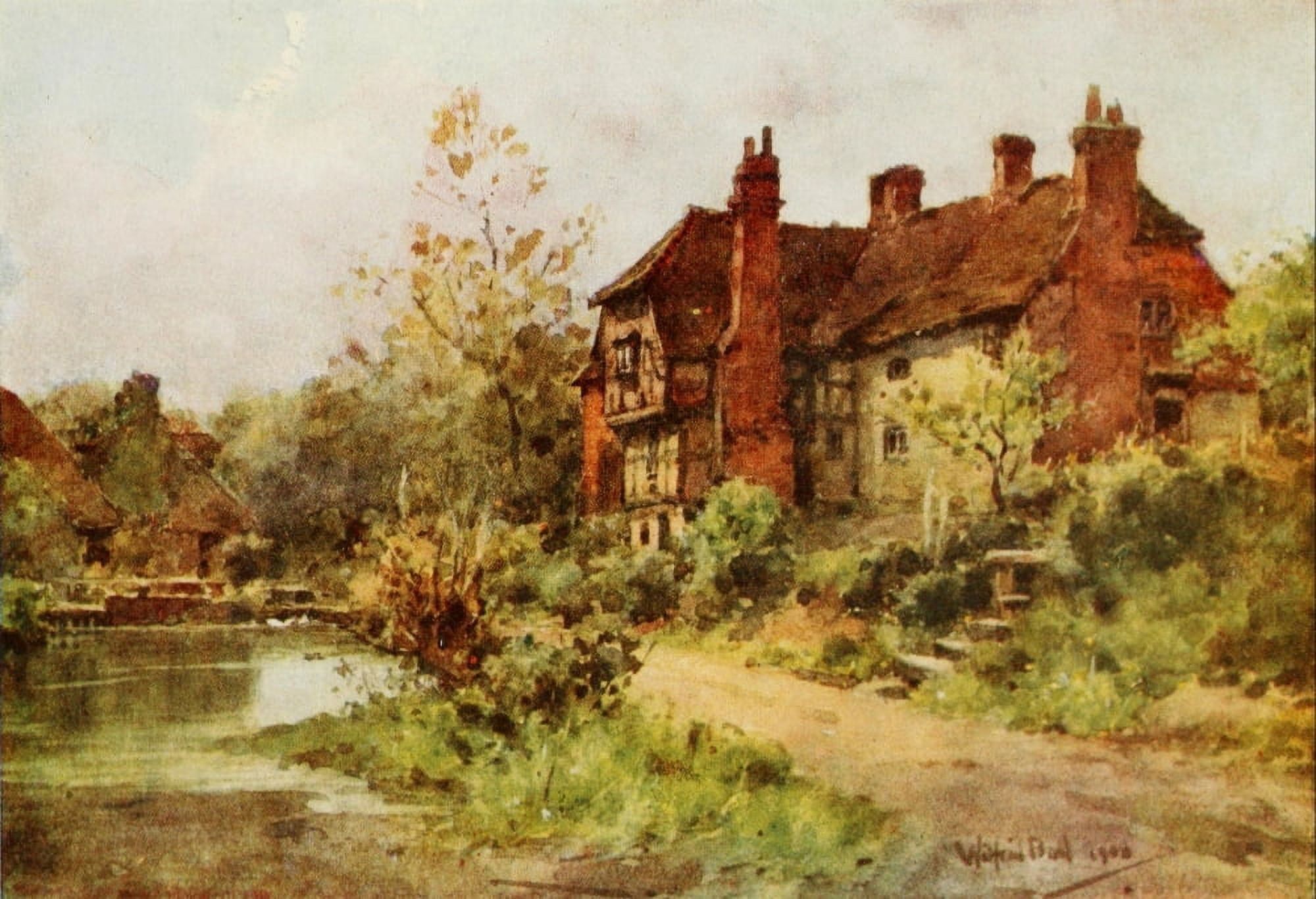 Hampshire 1913 Sheet Mill near Petersfield Canvas Art - Wilfrid Ball (18 x 24)