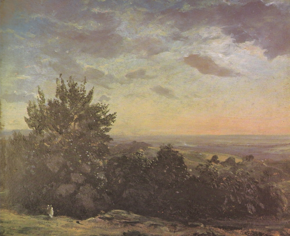 Hampstead 1912 Hampstead looking west Canvas Art - John Constable (24 x 36)