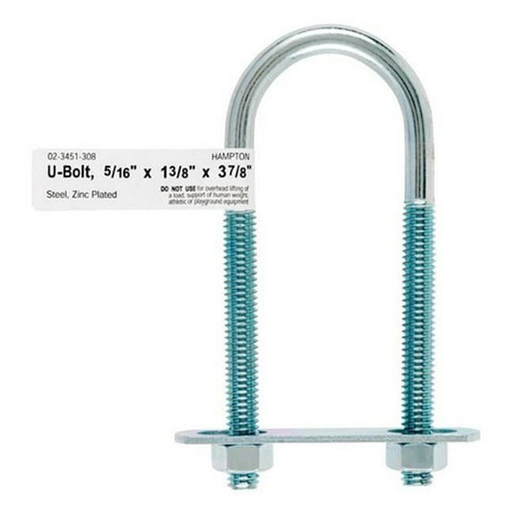 Hampton 02-3451-308 0.31 x 1.38 x 3.88 in. U Bolt - pack of 10