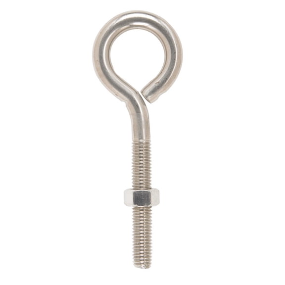 Hampton Eyebolt 0.445" 0.445" 6" Overall 3" Tread 350 Lb Stainless Steel Pack of 5