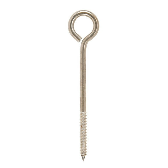 Hampton 02-3463-407 Lag Eye Bolt Stainless Steel Screw 0.312 x 6 in. - pack of 5