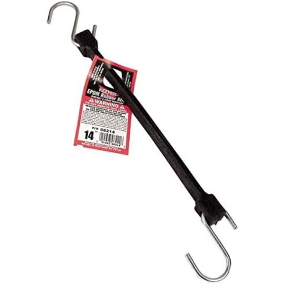Hampton 06214 14 Inch EPDM Rubber Bungee Cord Strap - Quantity of 100