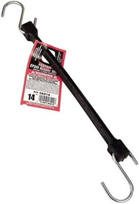 Hampton 06214 14 Inch EPDM Rubber Bungee Cord Strap - Quantity of 50