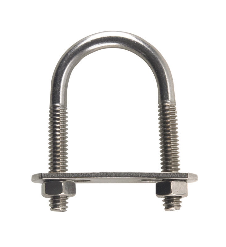 Hampton 1/4 in. X 1-1/8 in. W X 2 in. L Coarse Stainless Steel U-Bolt