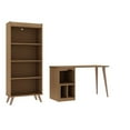 thumbnail image 1 of Hampton 2-Piece Extra Storage Home Furniture Office Set with Storage Writing Desk and Bookcase, 1 of 3