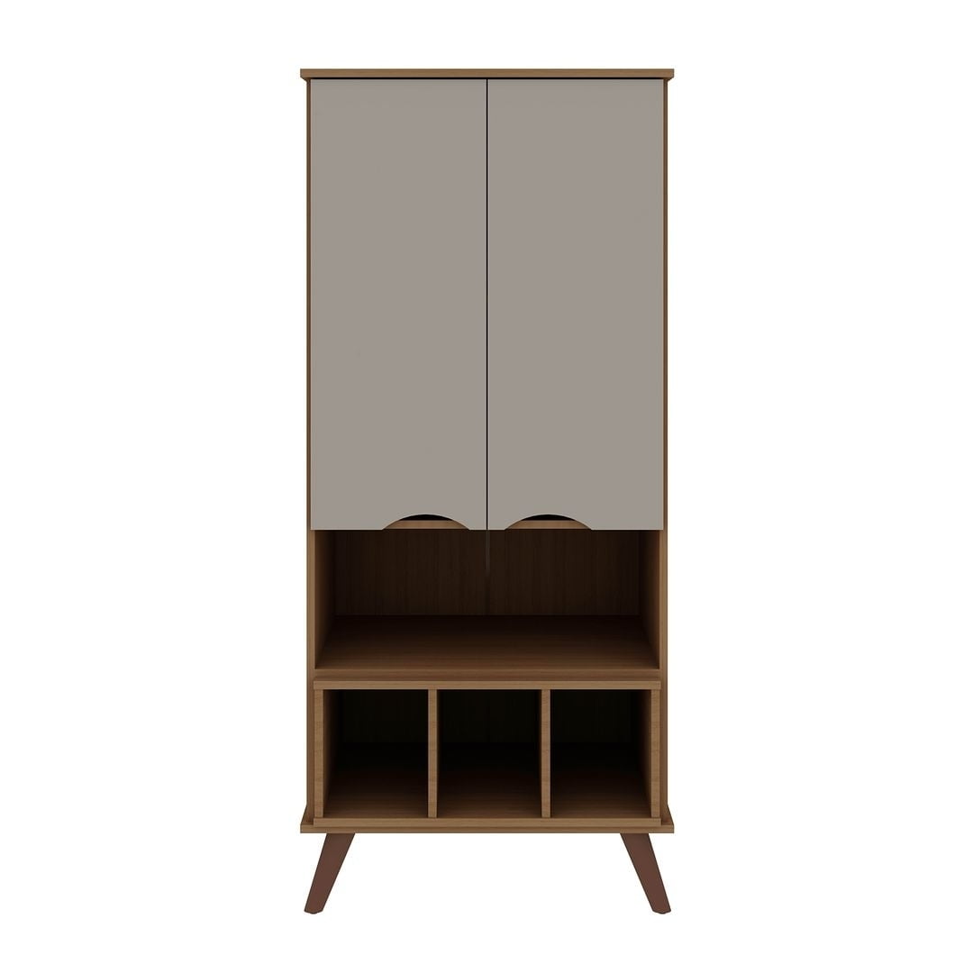 Hampton 26.77 Display Cabinet 6 Shelves and Solid Wood Legs