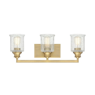 Hampton 3-Light Bathroom Vanity Light in Warm Brass