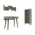 thumbnail image 1 of Hampton 3-Piece Home Basic Furniture Office Set with Writing Desk, Bookcase, and Floating Wall D�cor Shelves, 1 of 5