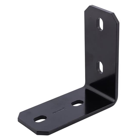 Hampton 3 in. H X 6.25 in. W X 1/4 in. D Black Steel Inside/Outside Corner Brace, Each