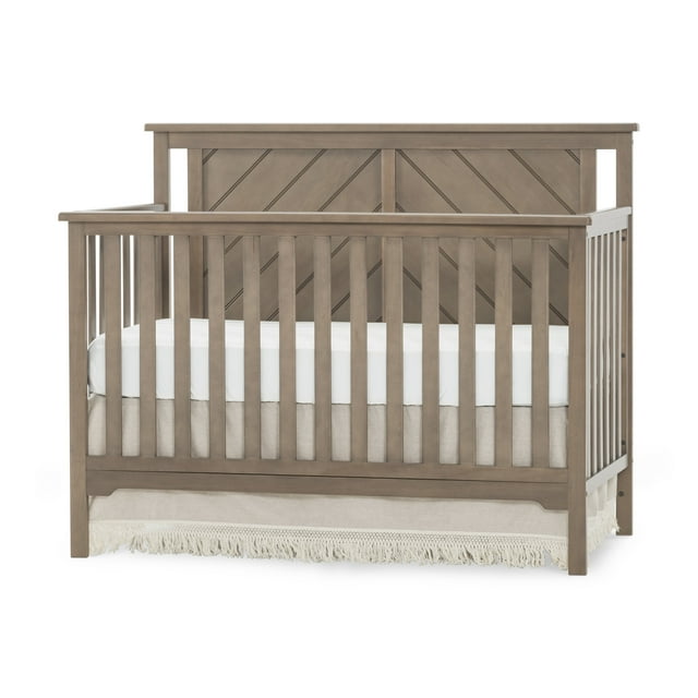 Hampton™ 4in1 Convertible Baby Crib, Flat Top in Dusty Heather by