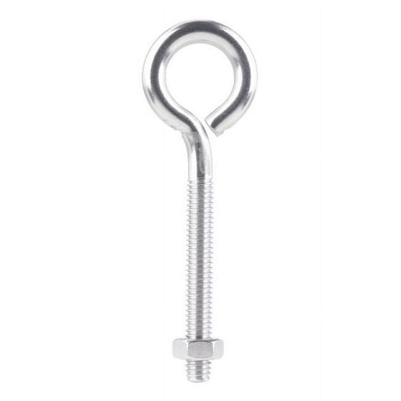 Hampton 5/16 in. X 4 in. L Stainless Stainless Steel Eyebolt with Nut Nut Included