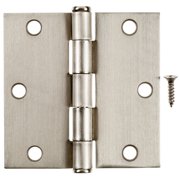 Hampton 5021236 3.5 in. Satin Nickel Residential Door Hinge, Pack of 12