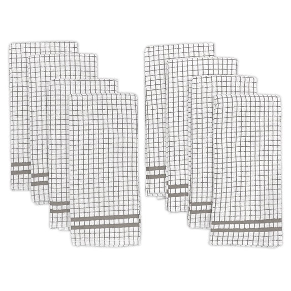 Hampton 8-Piece Kitchen Towel Set, Grey
