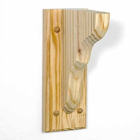 Hampton 9.75" x 13" Wood Shelf Brackets, Unfinished