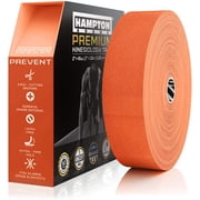 Hampton Adams | As Seen on Shark Tank | Elastic Kinesiology Tape Bulk Roll | 135ft Uncut | Supports & Protects Muscle Wrist Knee Shoulder Back Plantar Fasciitis | Waterproof Hypoallergenic Orange
