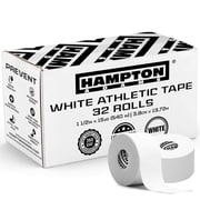 Hampton Adams | As Seen on Shark Tank | Original Bulk Athletic Tape 32-Pack | 45 ft Rolls | NO Sticky Residue & Easy to Tear | Perfect for Sports Athletes, Trainers & First Aid Injury Wrap White