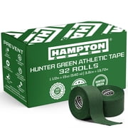 Hampton Adams | As Seen on Shark Tank | Original Bulk Athletic Tape 32-Pack | 45 ft Rolls | NO Sticky Residue & Easy to Tear | Perfect for Sports Athletes, Trainers & First Aid Wrap Hunter Green