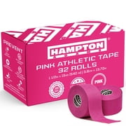 Hampton Adams | As Seen on Shark Tank | Original Bulk Athletic Tape 32-Pack | 45 ft Rolls | NO Sticky Residue & Easy to Tear | Perfect for Sports Athletes, Trainers & First Aid Wrap Hot Pink