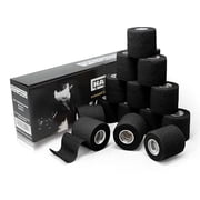 Hampton Adams | As Seen on Shark Tank | Self Adhesive Bandage Wrap 14-Pack | 15ft | Pet Safe | Breathable Athletic Elastic Cohesive Bandage for Sports Injury Ankle Knee Wrist sprains Black