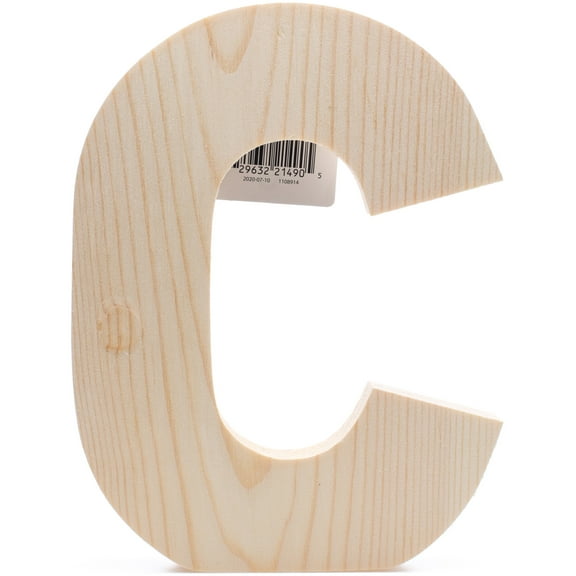 Hampton Art Chunky Wood Letter 8"-C