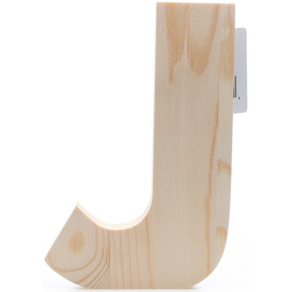 Hampton Art Chunky Wood Letter 8"-J
