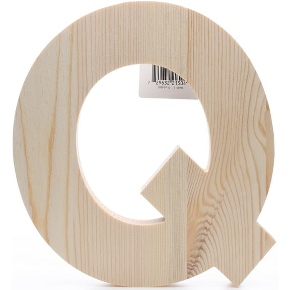 Hampton Art Chunky Wood Letter 8"-Q
