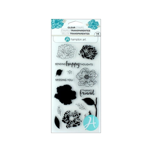 Hampton Art Clear Stamp Layer Flower Happy - Walmart.com