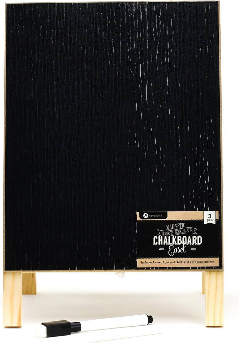 Hampton Art Dry Erase Chalk Easel with Marker & Chalk 8" x 12", free