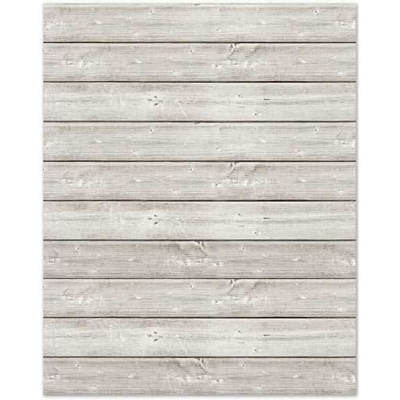 Hampton Art Mix the Media White Wood Plank Size 16X20