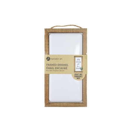 Hampton Art Rustic Framed Enamel 8x15 White