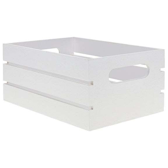 Hampton Art Wood Crate 9 1/3x6.5x4.25 White