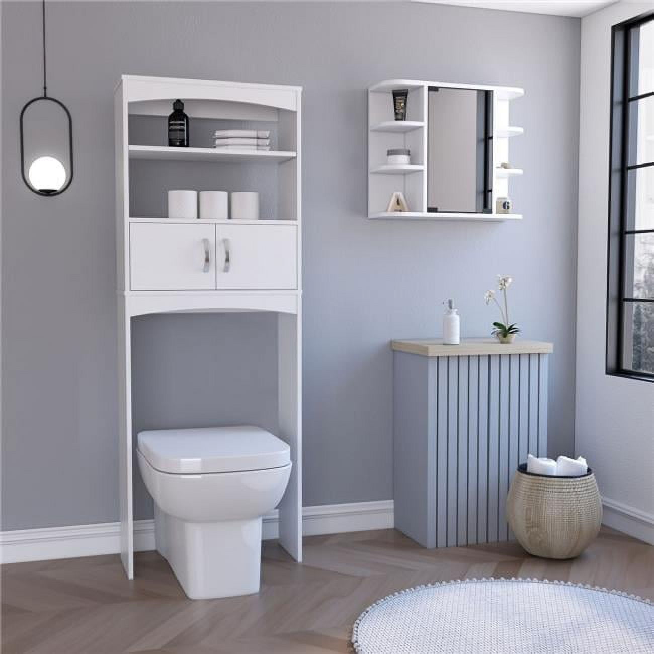 Hampton Bathroom Set, White - 2 Piece - Walmart.com