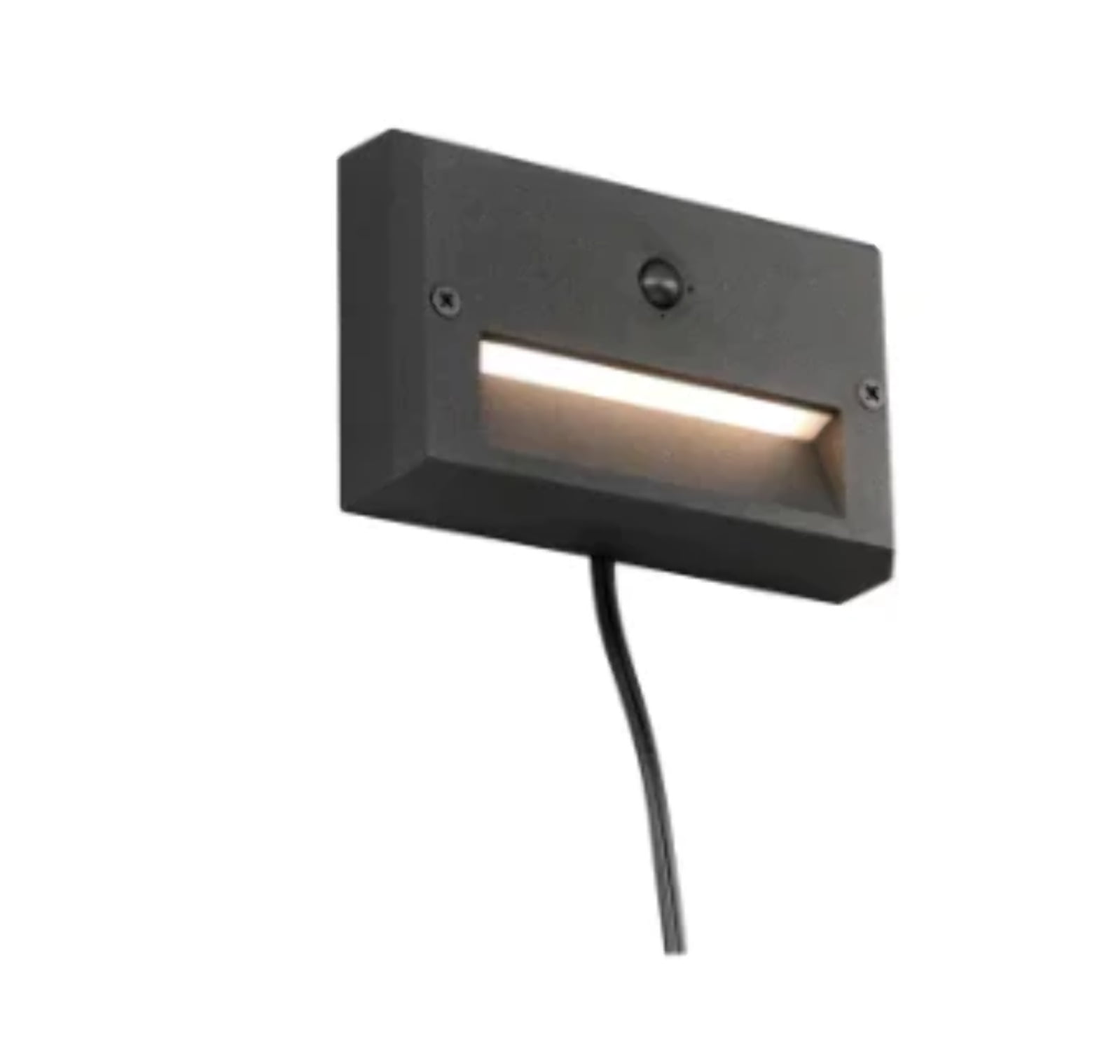 Millennium Black LED Motion Sensor Outdoor Stair Light with Frosted Lens