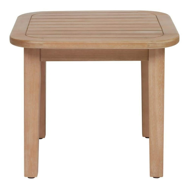 Hampton Bay 17.72 in. Orleans Eucalyptus Wood Outdoor Side Table Walmart