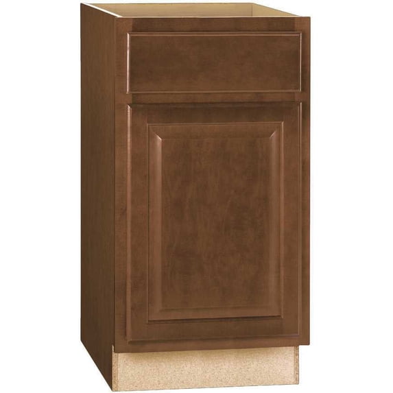 Hampton Bay 2478127 Hampton Assembled 18X34.5X24 In. Base Kitchen Cabinet With Ball-Bearing Drawer Glides In Cognac