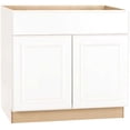 thumbnail image 1 of Hampton Bay 2478254 Hampton Assembled 36X34.5X24 In. Base Kitchen Cabinet With Ball-Bearing Drawer Glides In Satin White, 1 of 1