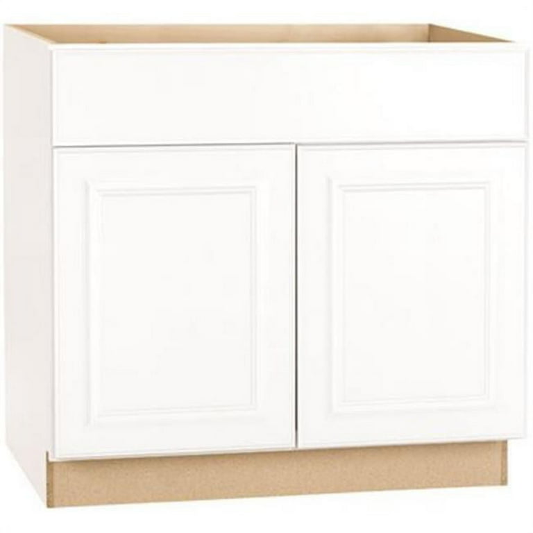 Hampton Assembled 36x34.5x24 in. Farmhouse Apron-Front Sink Base Kitchen Cabinet in Satin White Hampton Assembled 36x34.5x24 in. Farmhouse Apron-Front Sink Base Kitchen Cabinet in Satin White