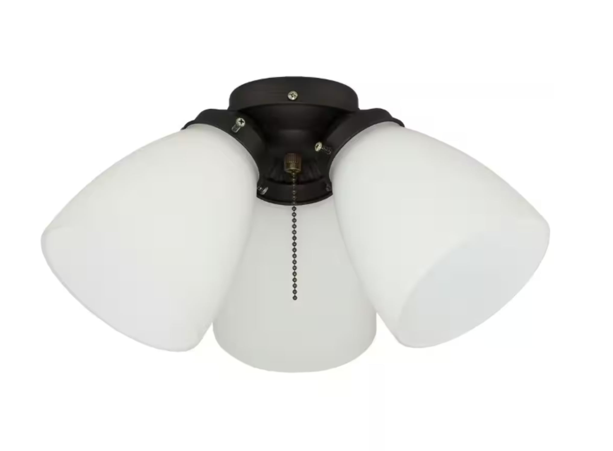 Hampton Bay 3-Light Oil Rubbed Bronze Ceiling Fan Shades LED Light Kit
