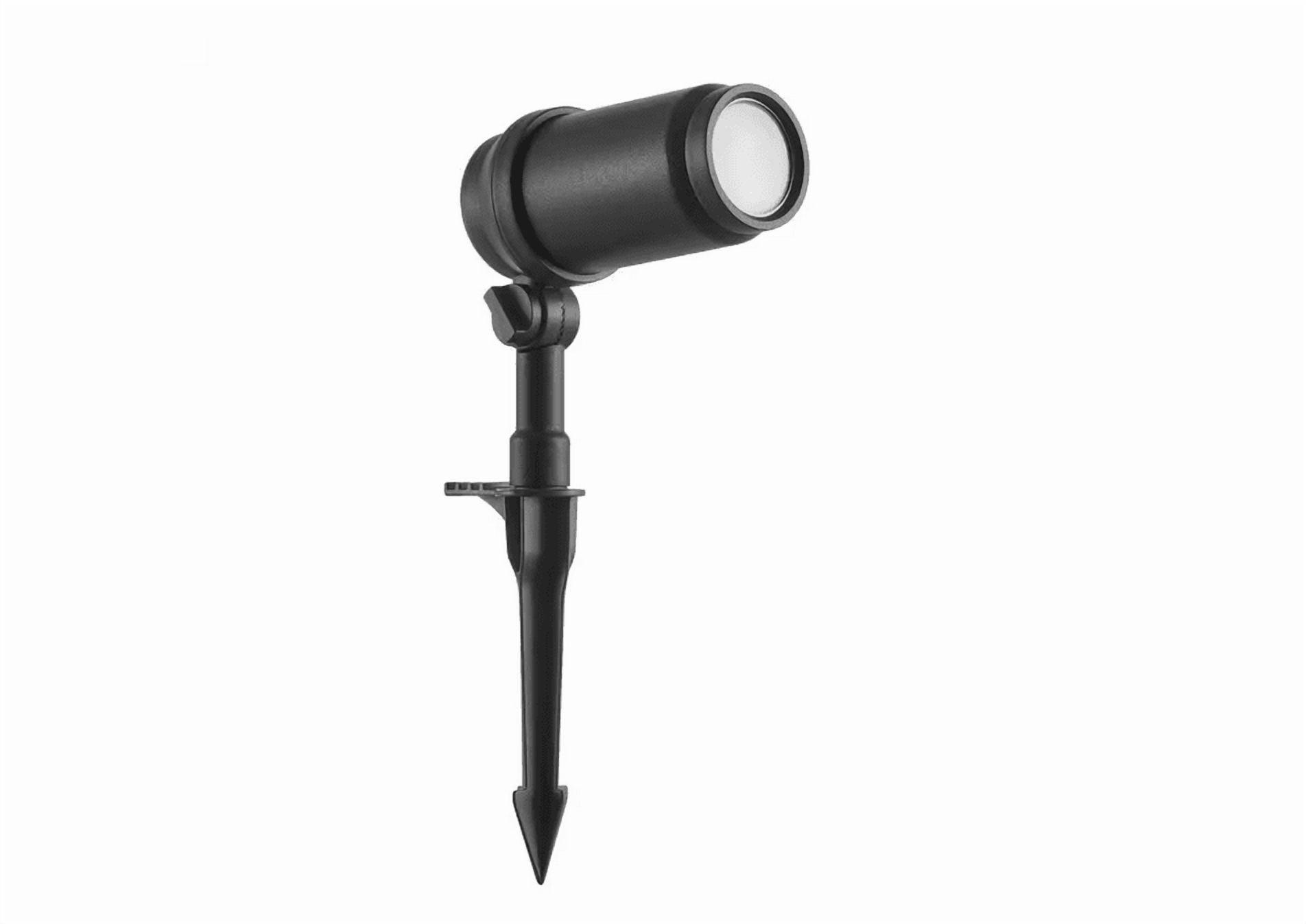 Hampton Bay 30-Watt Equivalent 400 Lumens Low Voltage Black Integrated LED Adjustable Beam Outdoor Spotlight