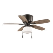 Hampton Bay 37811 Leroy 42 in. LED Matte Black Ceiling Fan with Light