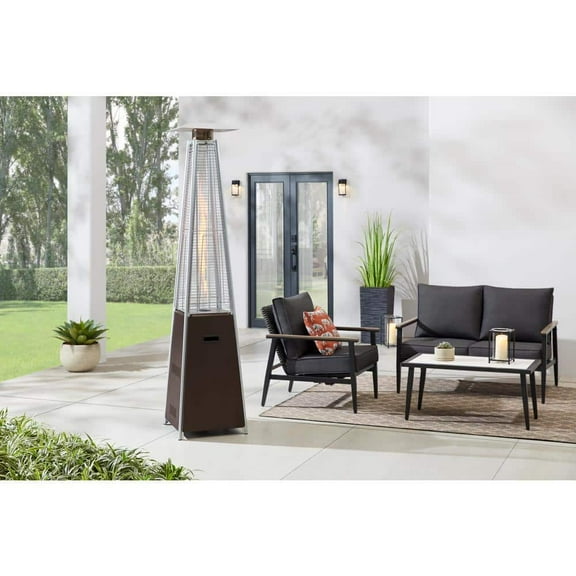 Hampton Bay 42,000 BTU Bronze Propane Pyramid Standing Patio Heater