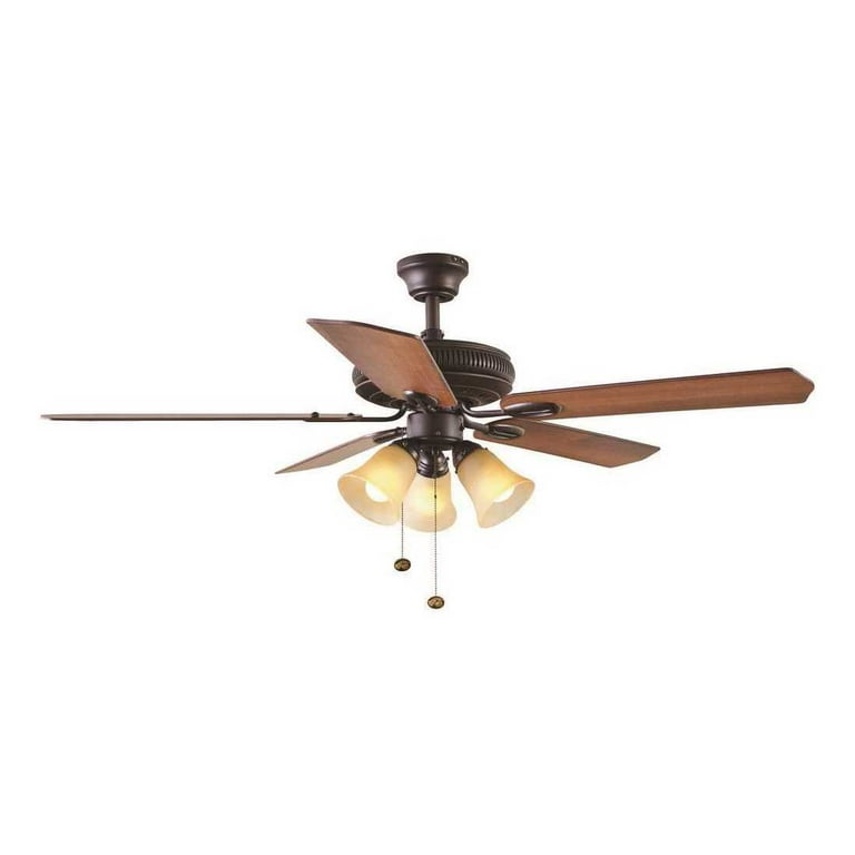 Hampton Bay 52 in. Glendale Indoor Ceiling Fan with Light Kit, Oil