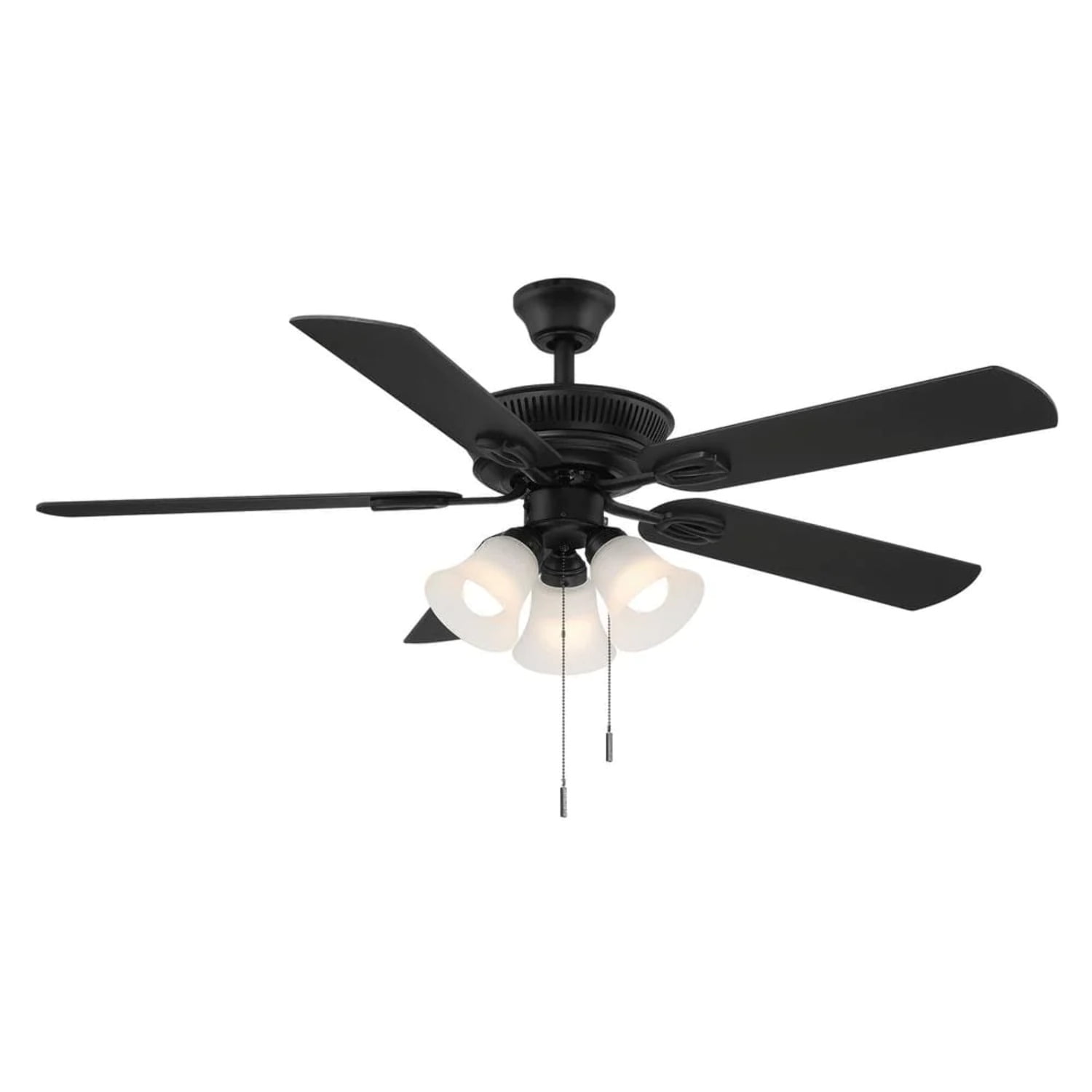 Hampton Bay Glendale III 52in LED Indoor Matte Black Ceiling Fan with